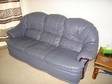 BLUE LEATHER suite. 3 Seater,  2 Seater and single....